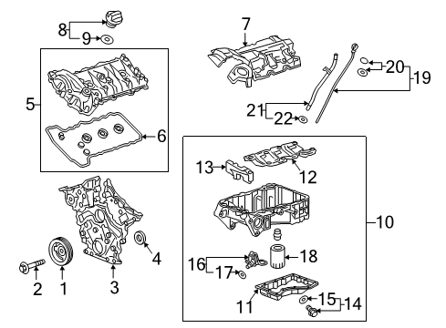 2019 Cadillac CTS Engine Parts & Mounts, Timing, Lubrication System Diagram 6 - Thumbnail