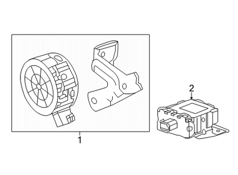 2023 Chevy Bolt EUV Speaker Assembly, Pedestrian Snd Alert Rr Diagram for 42712116