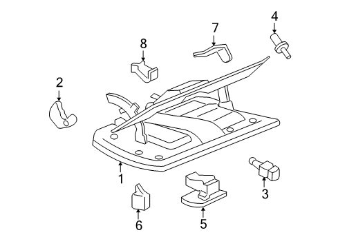 2007 Cadillac STS Compartment Assembly, Instrument Panel *Cashmere/Block Diagram for 25867247