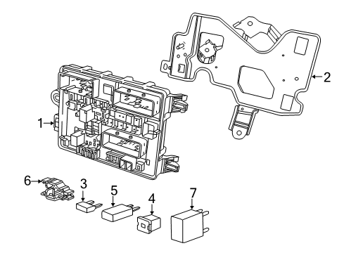 2015 Chevy Caprice Block Assembly, Body Wiring Harness Junction Diagram for 92280434