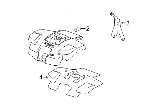 2006 Buick Lucerne Engine Appearance Cover Diagram 1 - Thumbnail