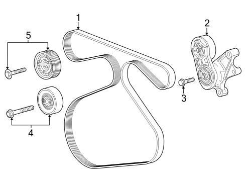 2023 GMC Canyon Belts & Pulleys  Diagram