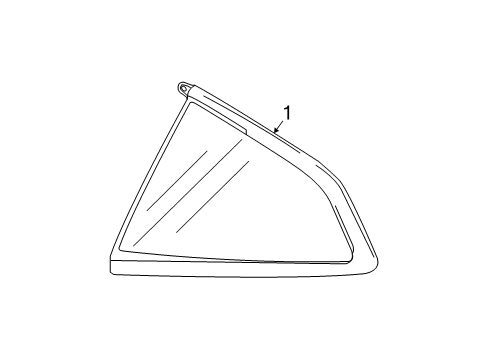 2018 Chevy Camaro Quarter Panel - Glass & Hardware Diagram 1 - Thumbnail