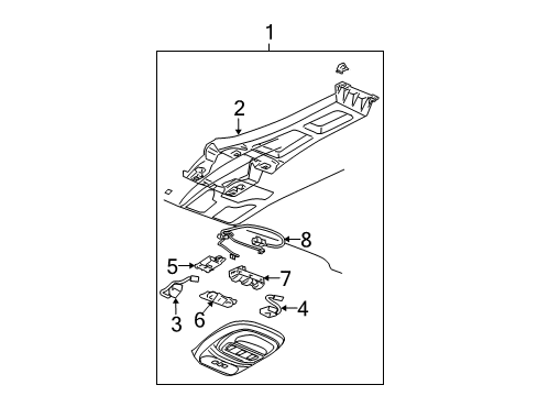 2005 GMC Envoy XUV Overhead Console Diagram