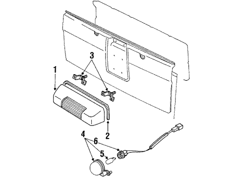 1998 Chevy Tracker License Lamps Diagram