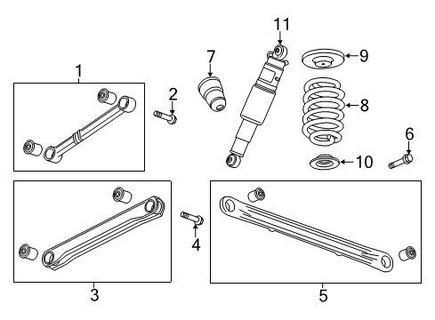 2018 Cadillac Escalade Rear Shock Absorber Assembly Diagram for 84082041