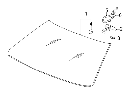 2002 Chevy Impala Windshield Glass Diagram