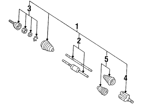 1993 Chevy Lumina Axle Shaft - Front Diagram