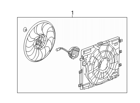 2021 Cadillac XT5 Cooling System, Radiator, Water Pump, Cooling Fan Diagram 1 - Thumbnail