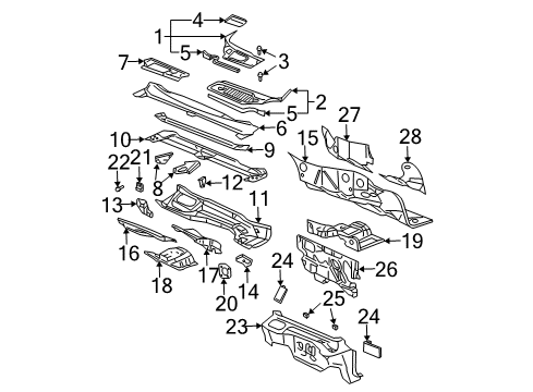 2002 Cadillac DeVille Cowl Diagram