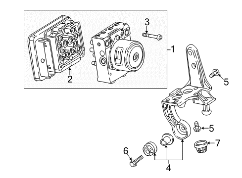 2023 GMC Acadia ABS Components Diagram