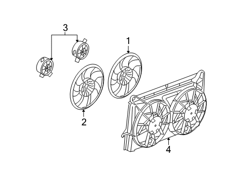 2008 GMC Yukon XL 1500 Cooling System, Radiator, Water Pump, Cooling Fan Diagram 2 - Thumbnail