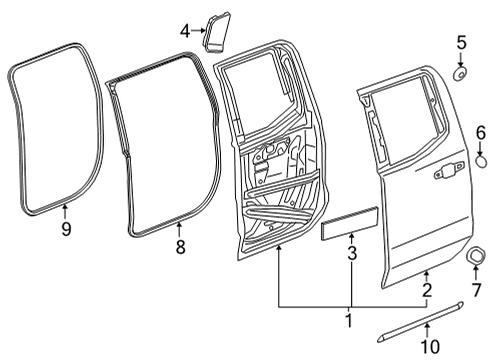 2020 Chevy Silverado 2500 HD Door & Components Diagram 4 - Thumbnail