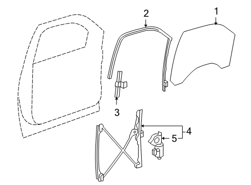 2010 Chevy Silverado 1500 Front Door - Glass & Hardware Diagram 1 - Thumbnail