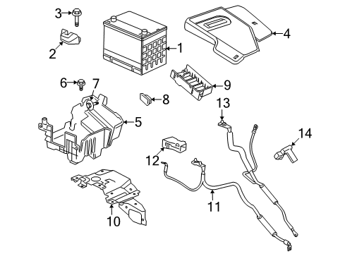 2007 Saturn Aura Bolt/Screw, Battery Hold Down Retainer M8X 1.25 X 55 Ty Diagram for 11516700