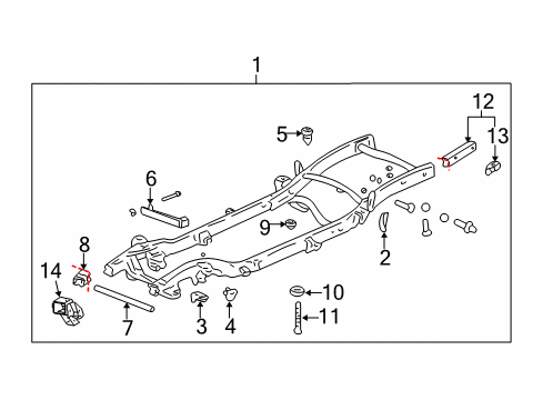 2002 Chevy Avalanche 2500 Bracket Asm,Radiator Side Mounting (R.H.) Diagram for 12475218