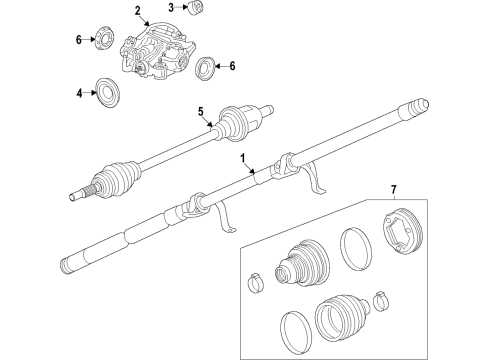 2021 Buick Envision Rear Axle Shafts & Differential Diagram