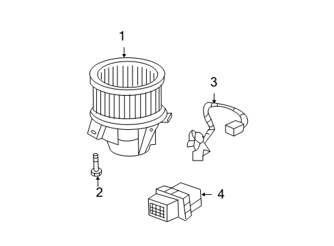 2010 GMC Acadia Blower Motor & Fan, Air Condition Diagram