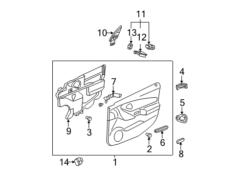 2008 Chevy Malibu Interior Trim - Front Door Diagram 1 - Thumbnail