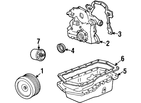 1992 Buick Skylark Engine Parts & Mounts, Timing, Lubrication System Diagram 3 - Thumbnail