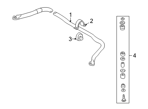 1999 Pontiac Sunfire Front Suspension, Control Arm, Stabilizer Bar Diagram 2 - Thumbnail