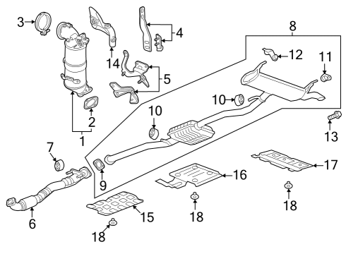 2021 GMC Terrain Exhaust Components Diagram