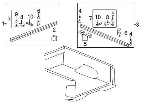 2013 Chevy Silverado 2500 HD Box Rails Diagram 5 - Thumbnail