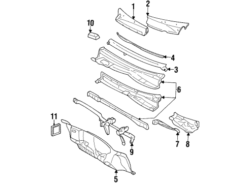 2000 Chevy Lumina Cowl Diagram