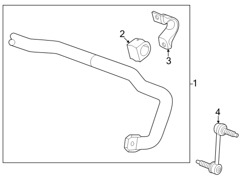 2024 Cadillac LYRIQ Stabilizer Bar & Components - Front Diagram