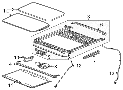 2015 Chevy Silverado 1500 Sunroof Diagram 1 - Thumbnail