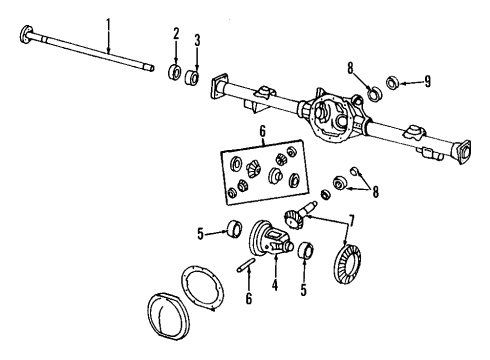 1984 Chevy Camaro Rear Axle, Differential, Propeller Shaft Diagram