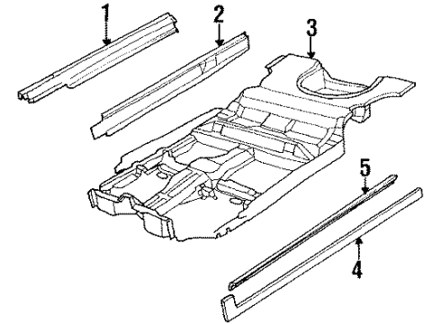 1990 Oldsmobile Cutlass Ciera Panel, Rocker Outer Diagram for 20365674