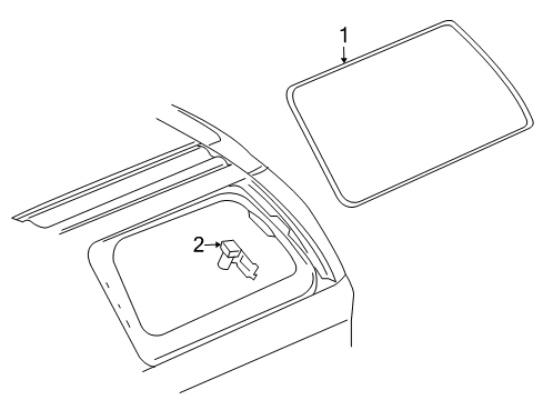 2005 GMC Envoy XL Quarter Panel - Glass & Hardware Diagram