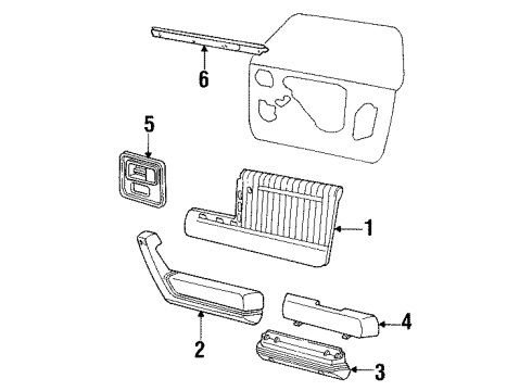 1990 Buick Century SEALING STRIP, Front Door Window Channel Diagram for 17992219