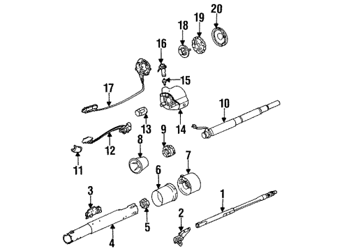 1989 Oldsmobile Cutlass Cruiser Steering Column Diagram 2 - Thumbnail