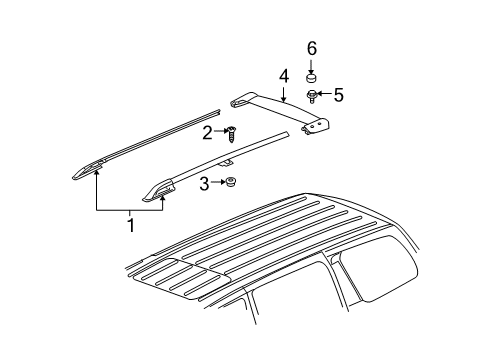 2006 Chevy Uplander Luggage Carrier Diagram 1 - Thumbnail