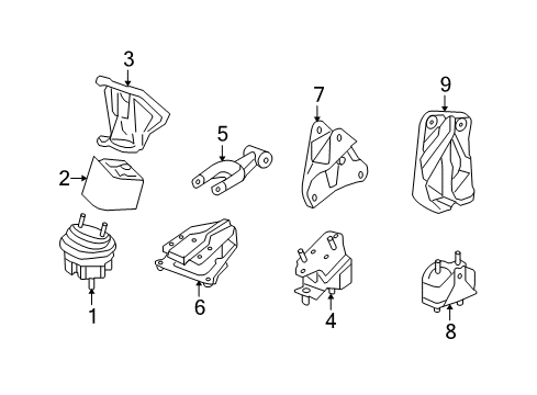 2008 Buick LaCrosse Engine & Trans Mounting Diagram 3 - Thumbnail