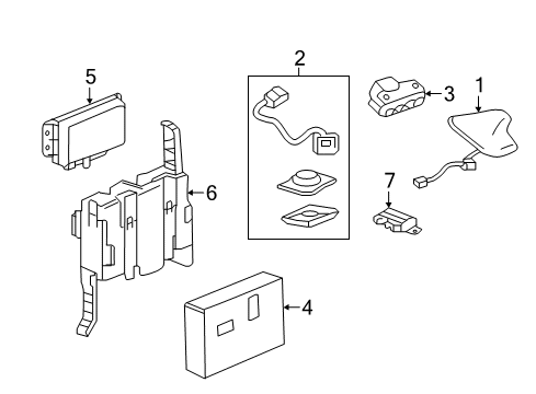 2020 Cadillac CT6 Communication System Components Diagram