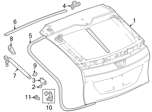 2024 Cadillac LYRIQ Gate & Hardware Diagram