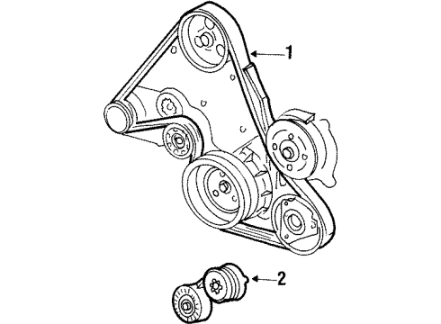 1998 Chevy Monte Carlo Belts & Pulleys, Maintenance Diagram 1 - Thumbnail