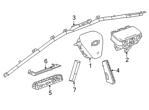 2023 Chevy Bolt EUV Module Assembly, Airbag Sen & Diagn Diagram for 13524239