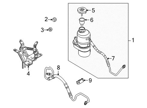 2008 Saturn Astra Pump,P/S Diagram for 93179568