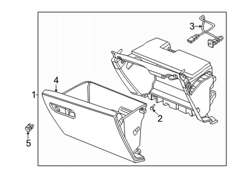 2023 Cadillac Escalade ESV Glove Box Diagram