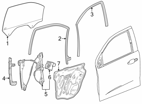 2021 GMC Canyon Front Door, Electrical Diagram 1 - Thumbnail