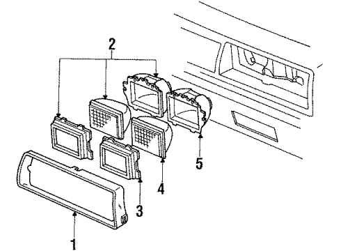 1987 Chevy Cavalier Headlamps, Electrical Diagram