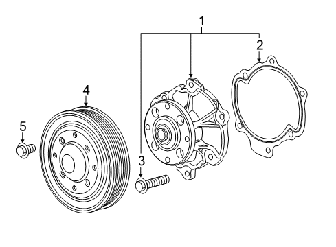 2015 GMC Canyon Cooling System, Radiator, Water Pump, Cooling Fan Diagram 2 - Thumbnail