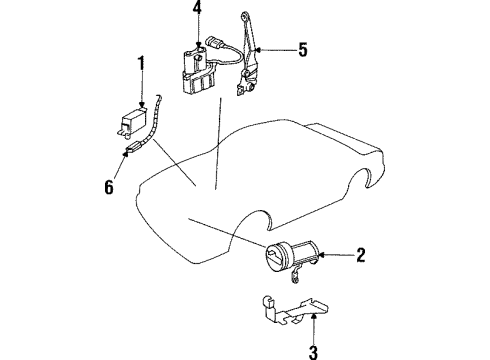 1990 Cadillac Allante Electronic Brake And Traction Control Module Diagram for 1649943