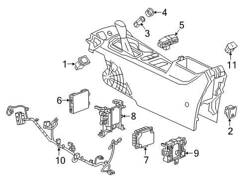 2018 Chevy Cruze Center Console Diagram