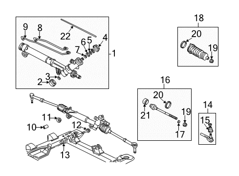 2000 Chevy Impala Pipe Kit,Steering Gear(Long) Diagram for 26055484