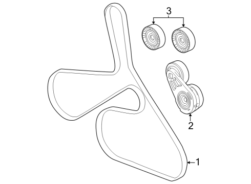 2024 Chevy Corvette Belts & Pulleys Diagram